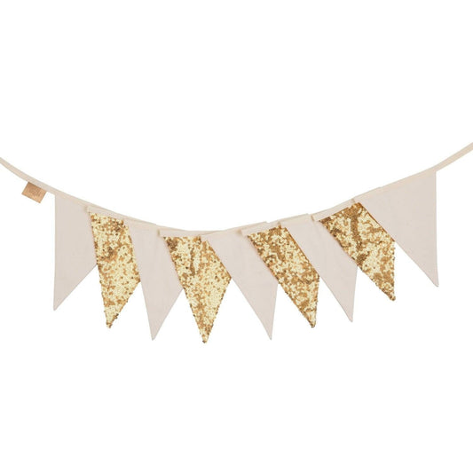 Sequin Garland - Gold and Beige