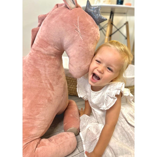 Giant Soft Toy Wingless Pegasus – Dusty Pink