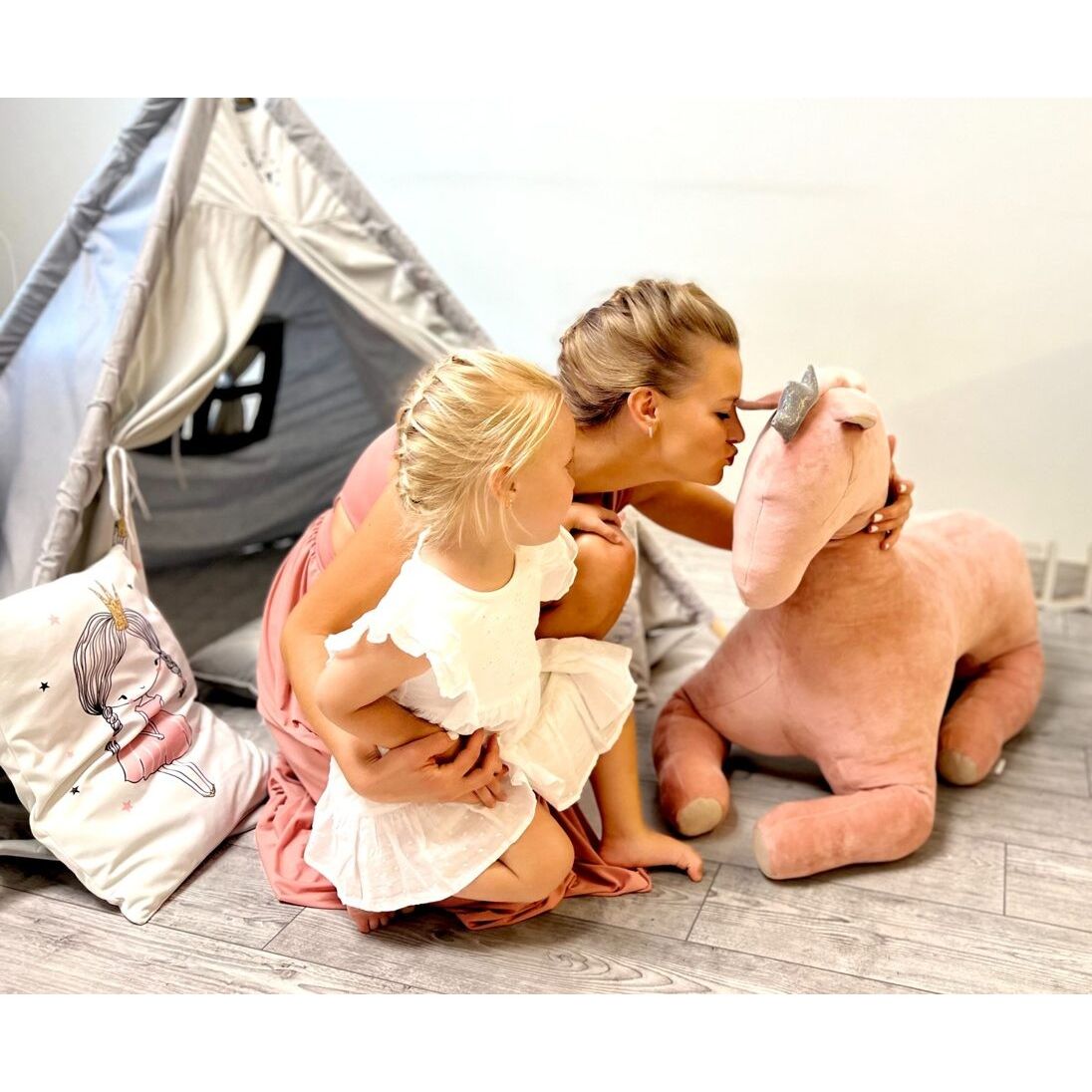 Giant Soft Toy Wingless Pegasus – Dusty Pink