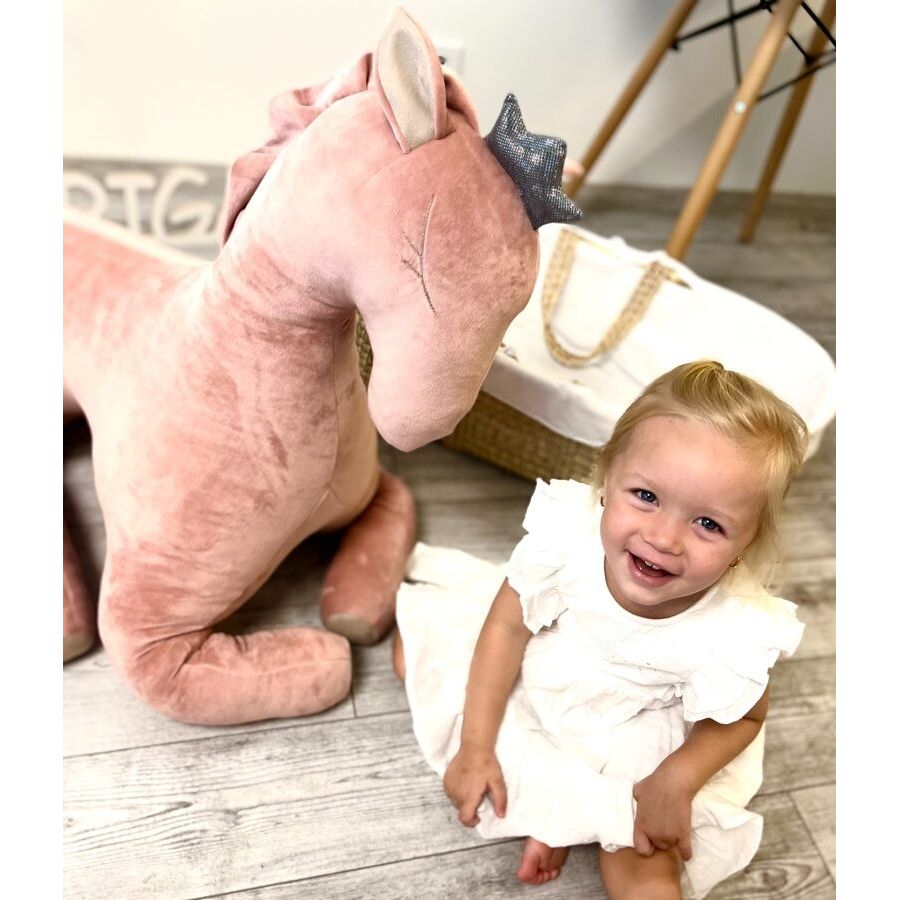 Giant Soft Toy Wingless Pegasus – Dusty Pink