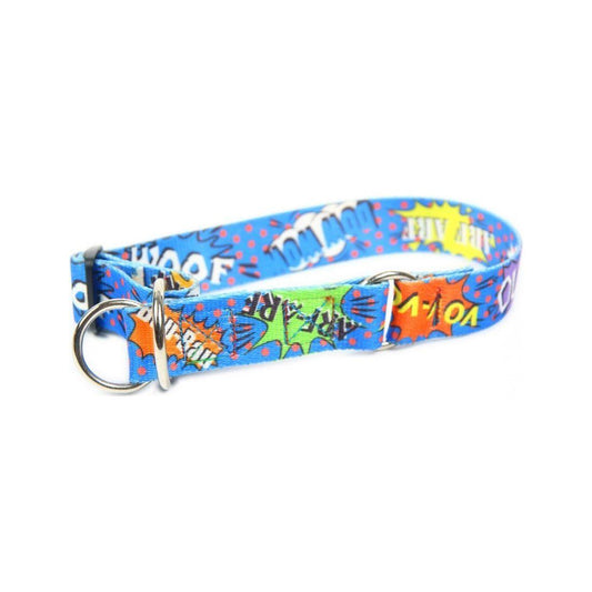 Half Chocke Collar - Blue Graffiti