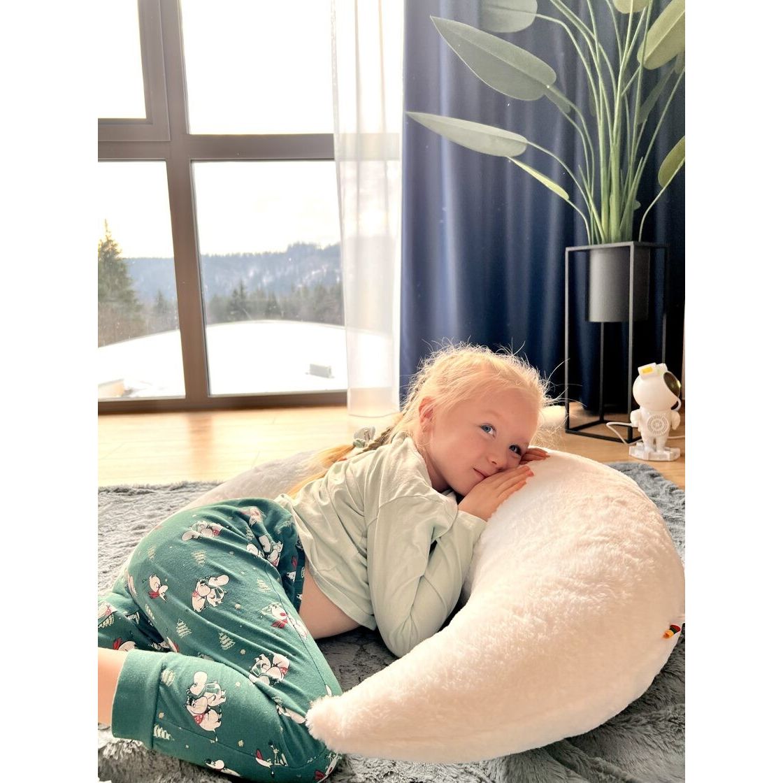 Handcrafted Giant Moon Pillow for Babies & Toddlers