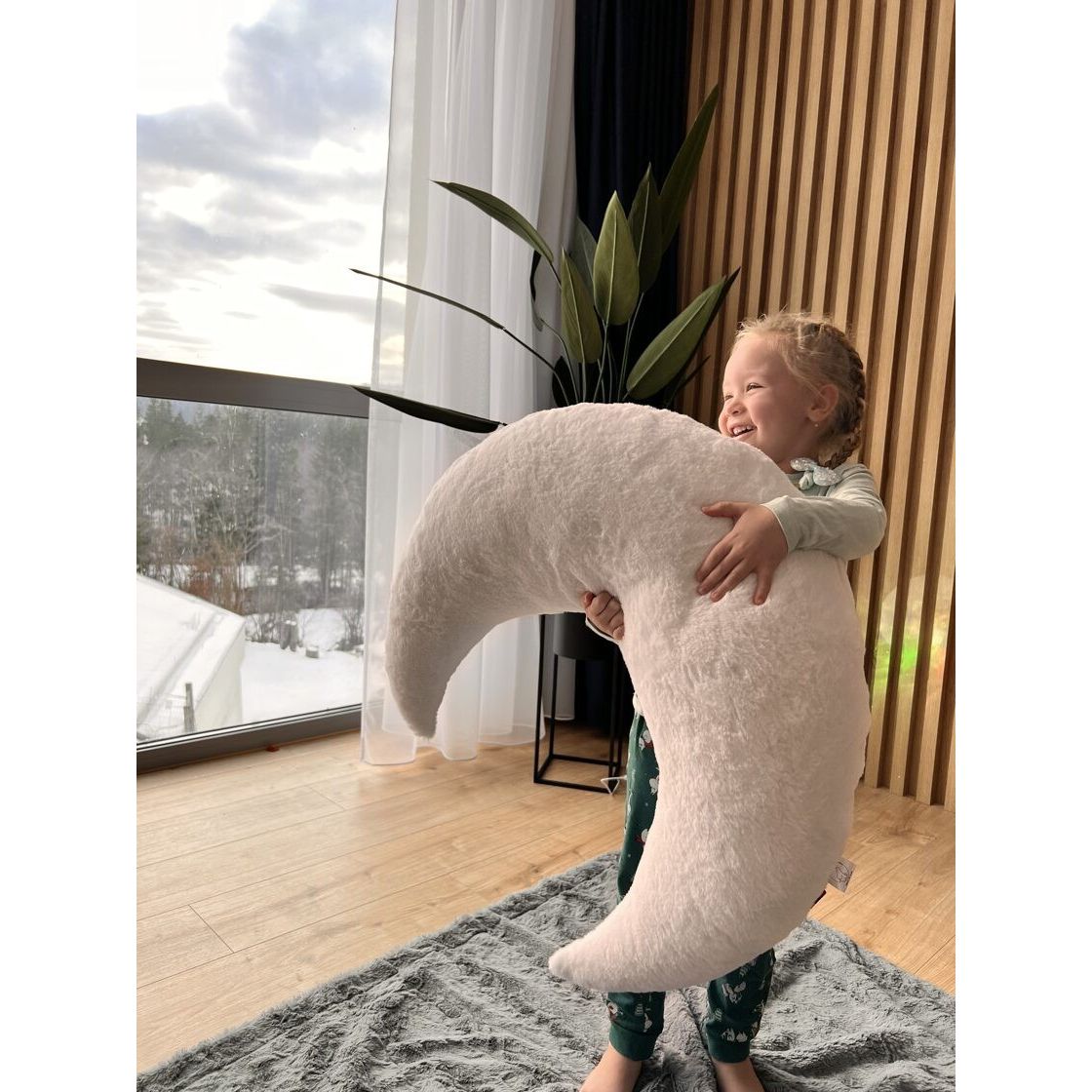 Handcrafted Giant Moon Pillow for Babies & Toddlers