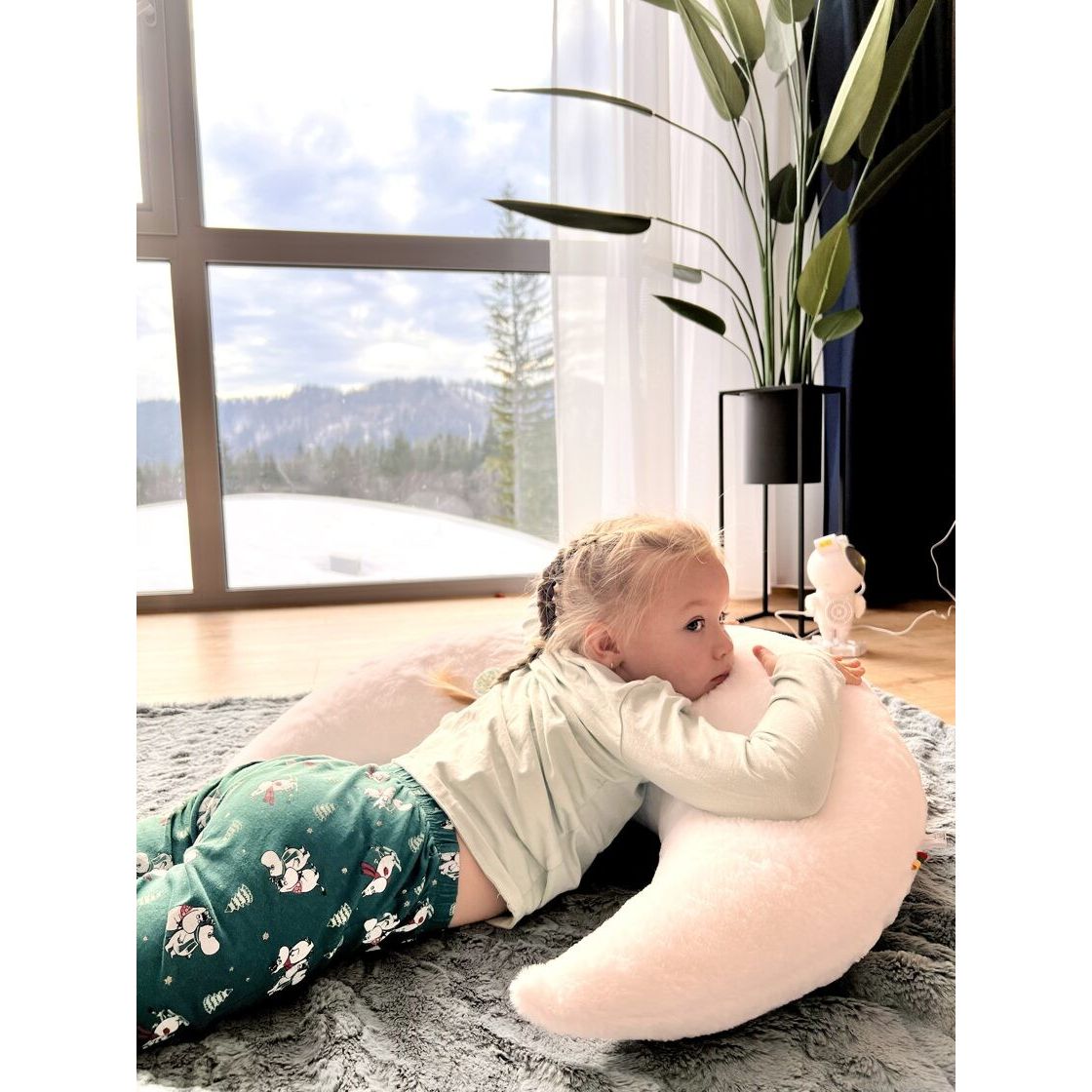 Handcrafted Giant Moon Pillow for Babies & Toddlers