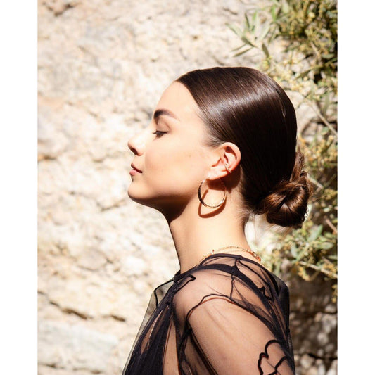 Helena Hoops Earrings - Rose Gold and Silver