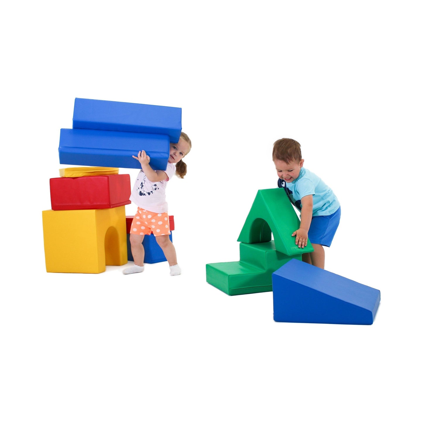 Soft Play 10 Foam Block Set - Multicolor Creativity