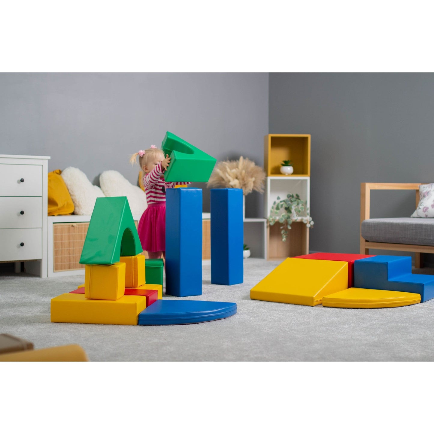 Soft Play 10 Foam Block Set - Multicolor Creativity