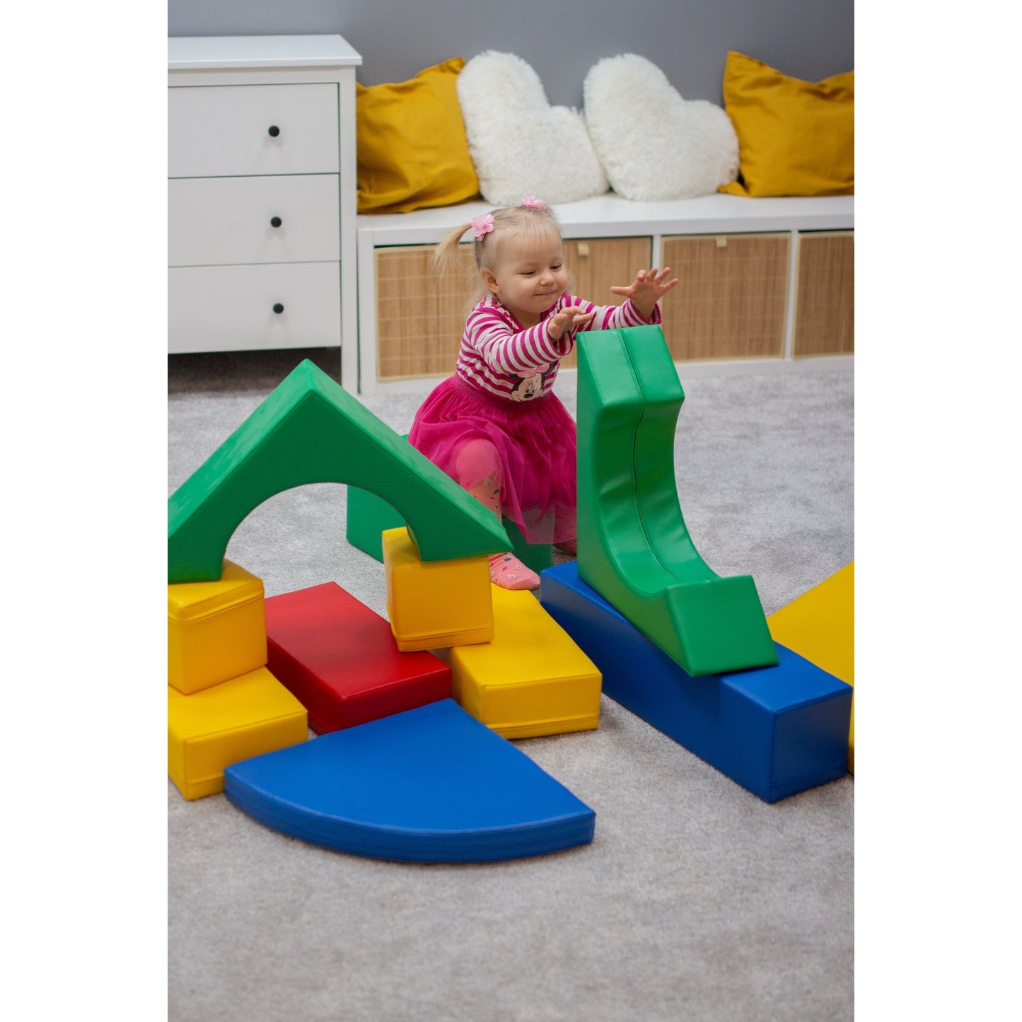 Soft Play 10 Foam Block Set - Multicolor Creativity