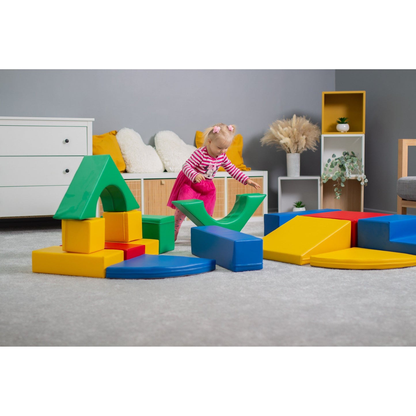 Soft Play 10 Foam Block Set - Multicolor Creativity