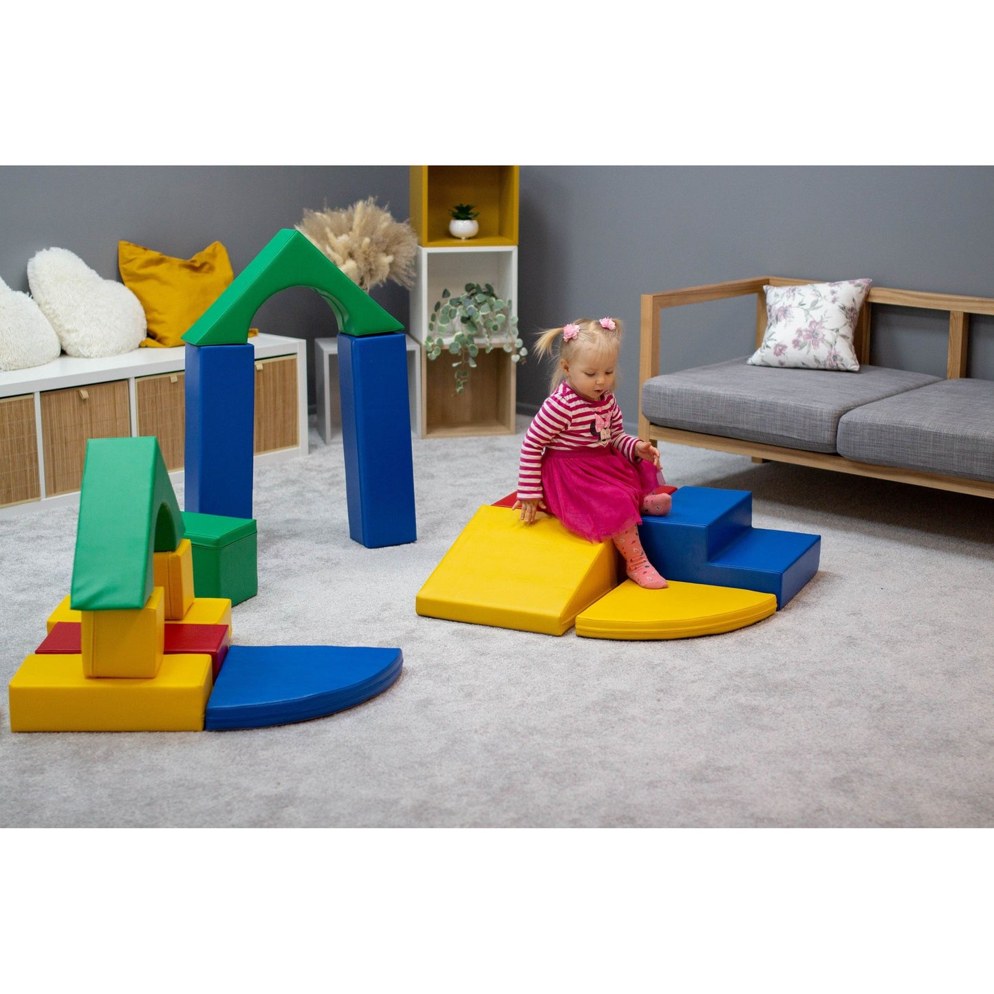 Soft Play 10 Foam Block Set - Multicolor Creativity