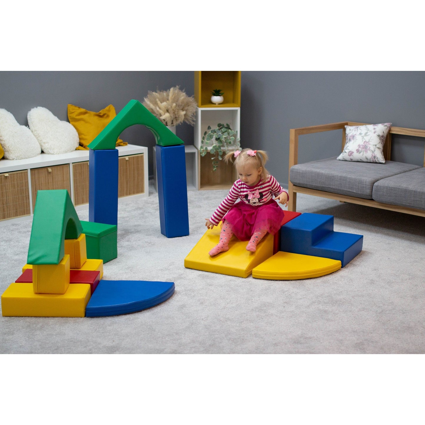 Soft Play 10 Foam Block Set - Multicolor Creativity