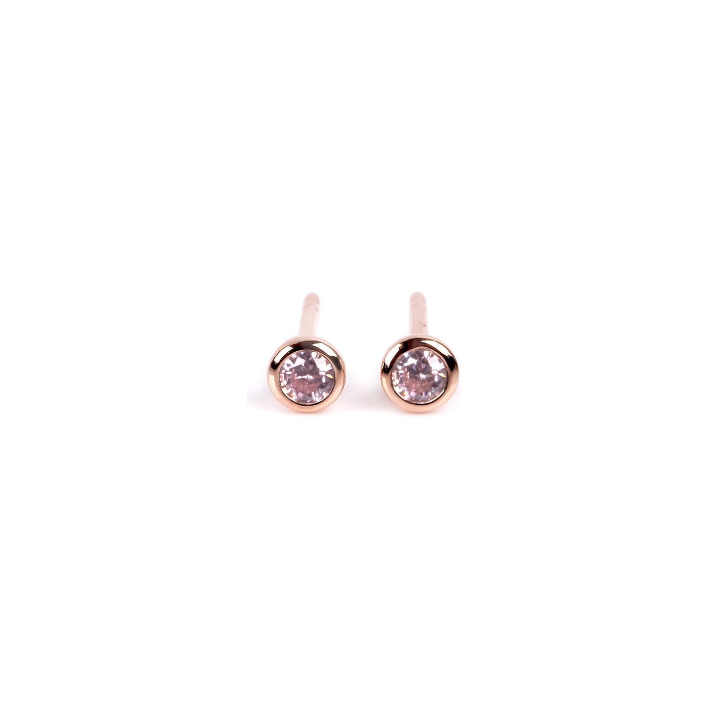 Illumi Stud Earrings - Rose Gold and Silver