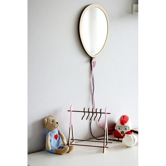 Kids Room Balloon Mirror – Child-Friendly Acrylic & Wood