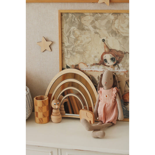 Kids Room Rainbow Mirror – Child-Friendly Acrylic & Wood