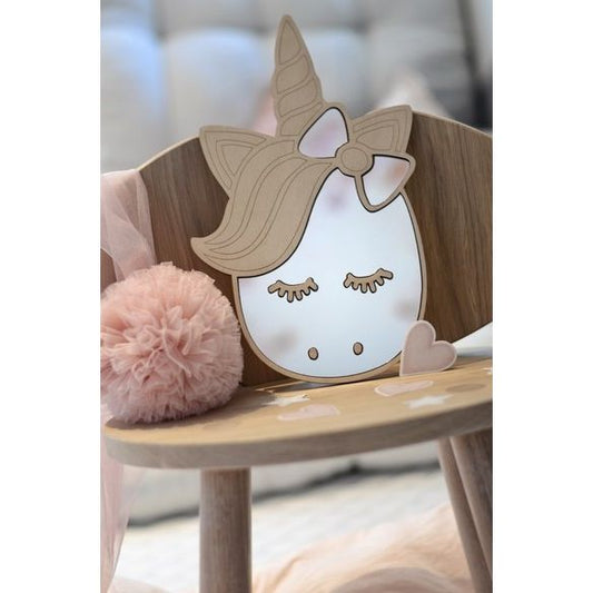 Kids Room Unicorn Mirror – Child-Friendly Acrylic & Wood
