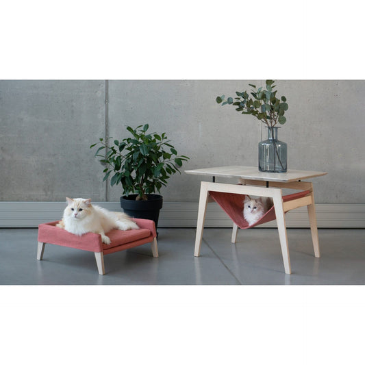 Kikko Table & Lulu Bed for Cat - Raspberry