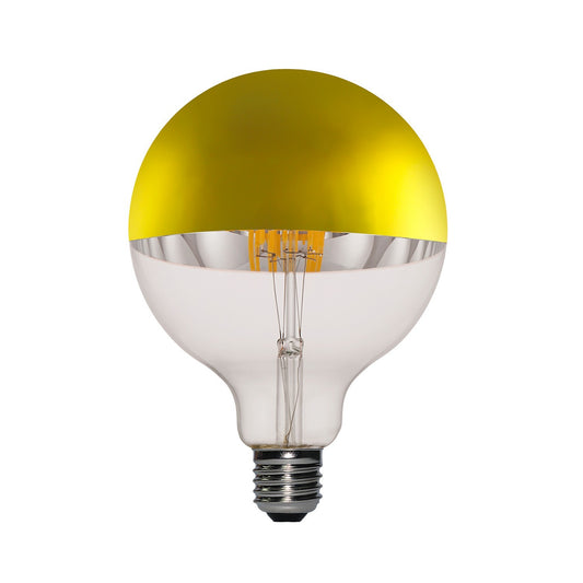 Kultainen puolipallo Globe G125 LED-lamppu 7W E27 2700K Himmennettävä