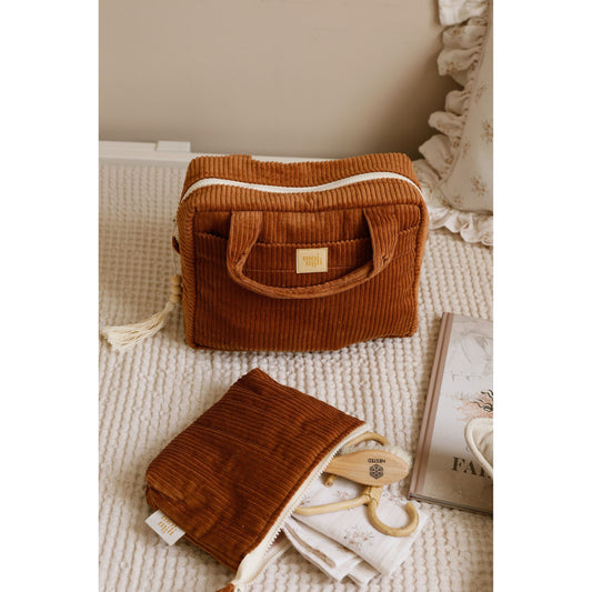 Make-Up Bag Set of 2 - Caramel