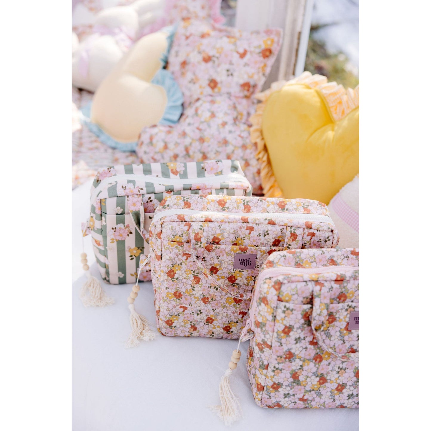 Large Make-Up Bag - Green Garden