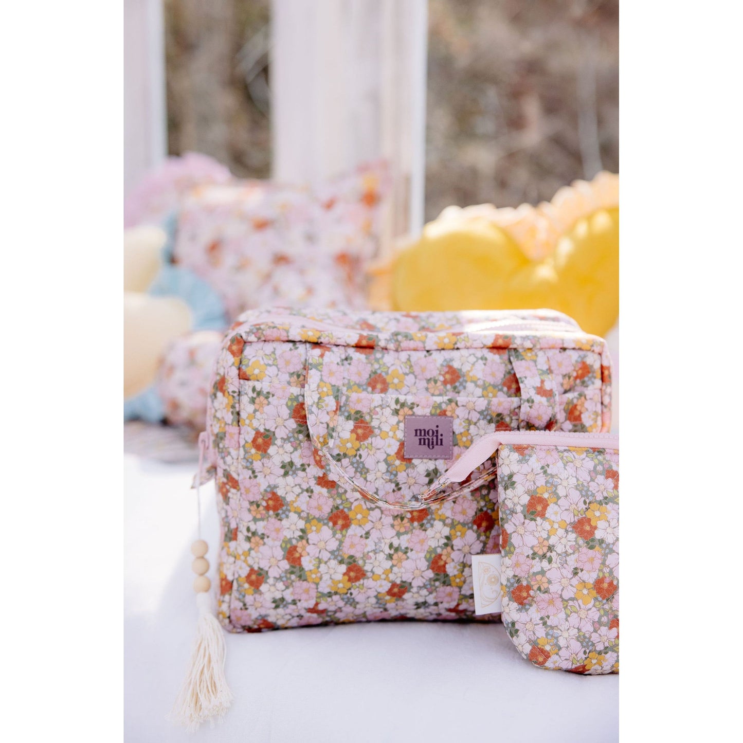 Large Make-Up Bag - Green Garden