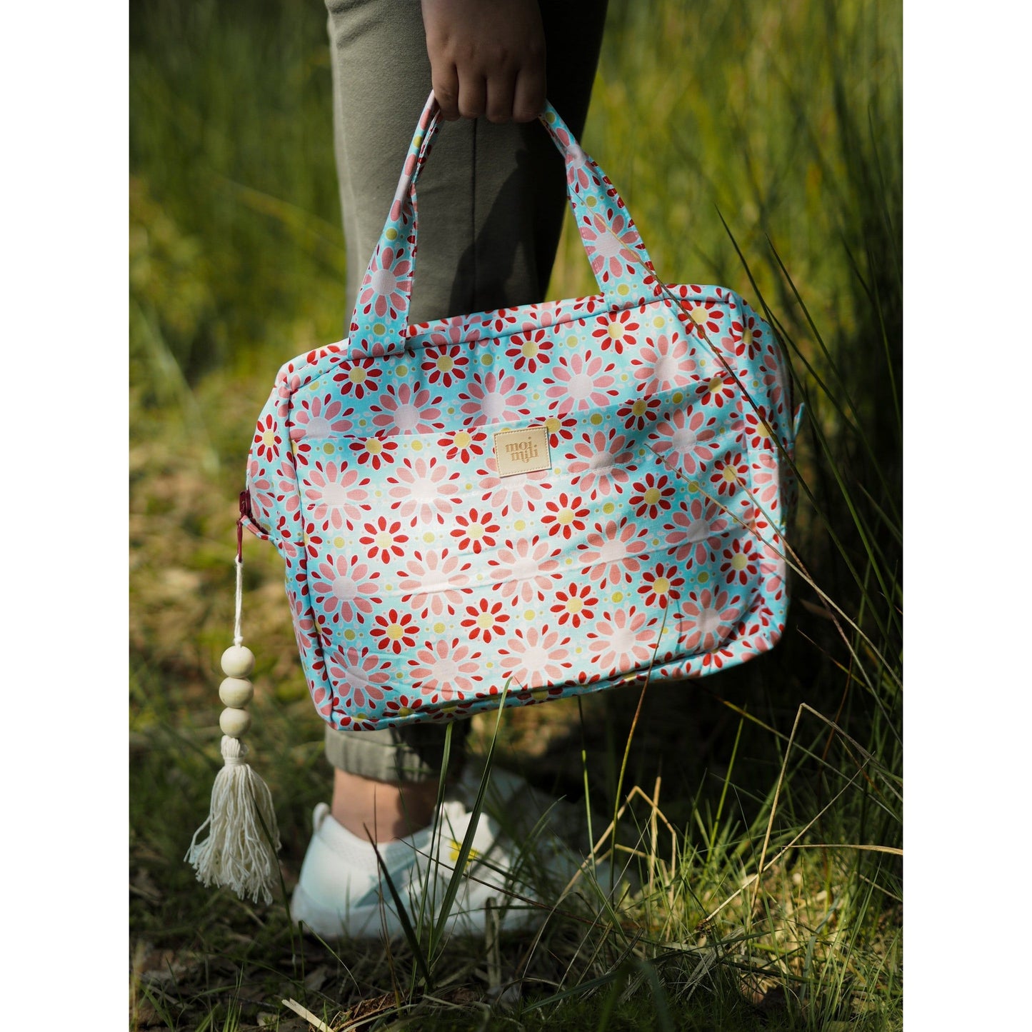 Large Make-Up Bag - Red Flowers