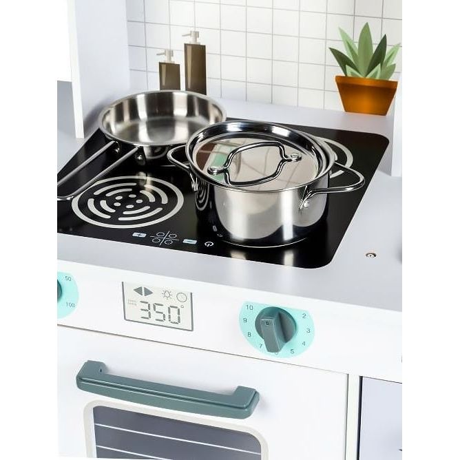 Large Wooden Play Kitchen with Accessories