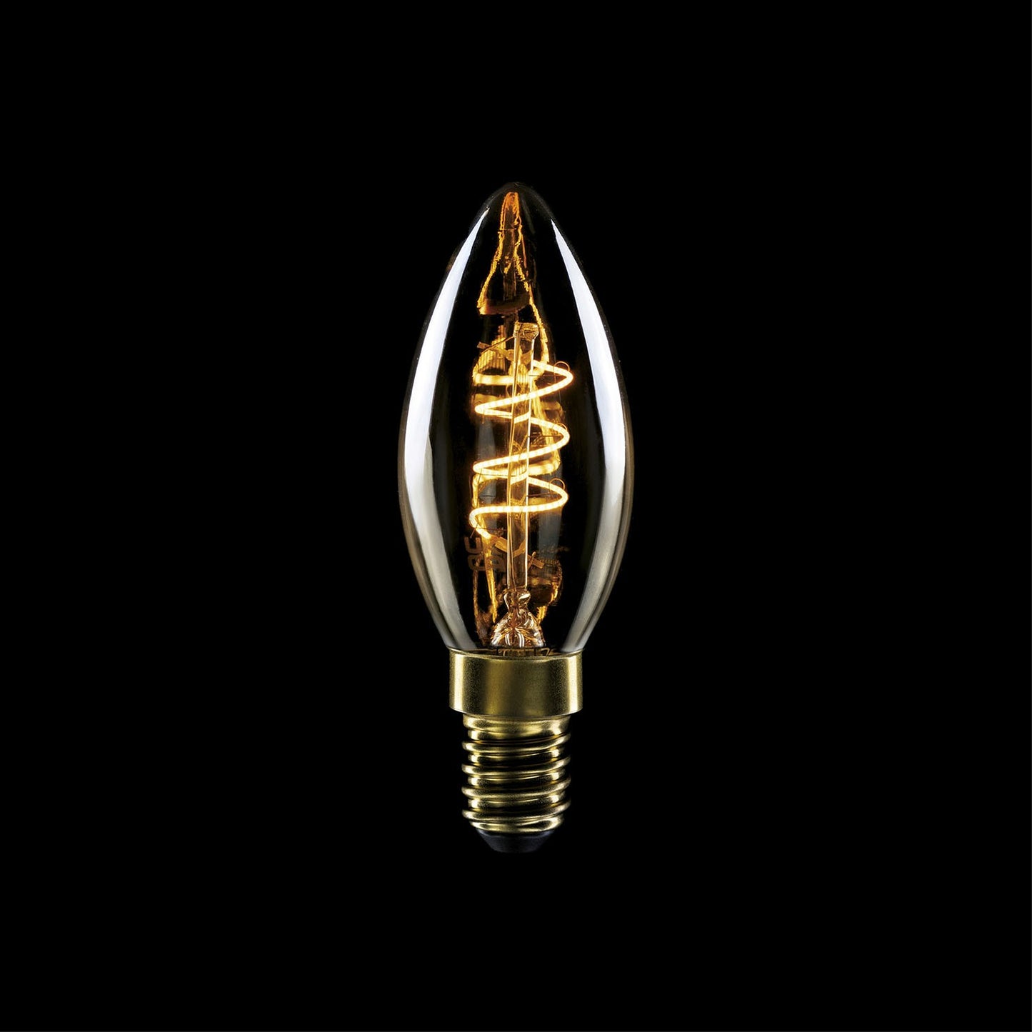 LED kultainen hehkulamppu C35 2,5W 136Lm E14 1800K himmennettävä - C01