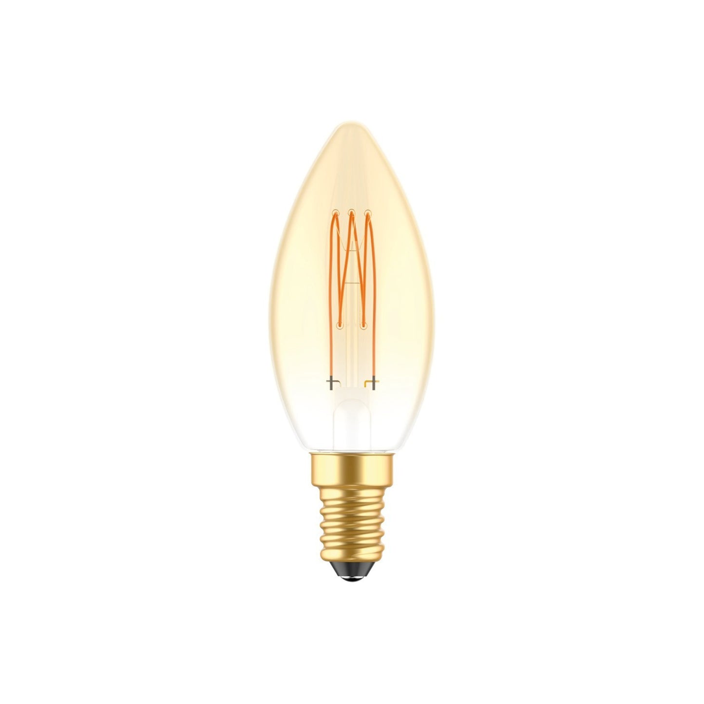 LED kultainen hehkulamppu C35 3,5W 300Lm E14 2700K himmennettävä - C51