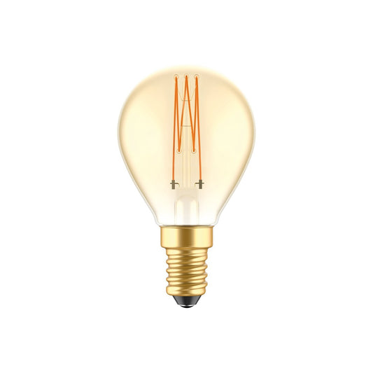 LED kultainen hehkulamppu Mini Globe G45 3,5W 300Lm E14 2700K Himmennettävä - C52