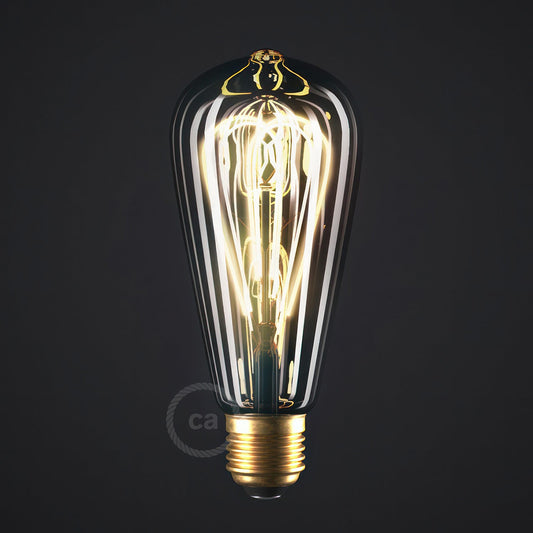 LED savuinen hehkulamppu - Edison ST64 5W E27 himmennettävissä 1800K