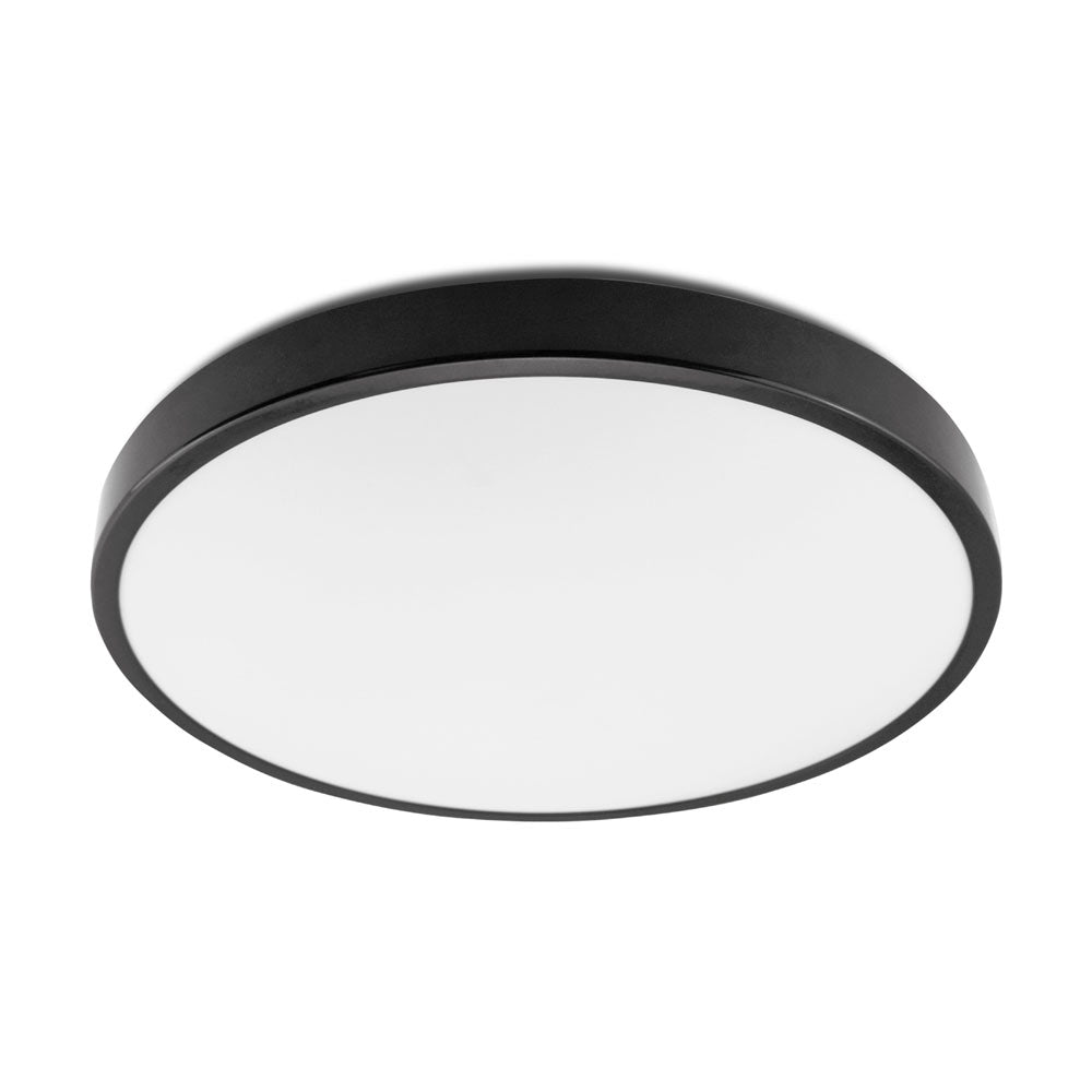 LED-valaisin ZOE MUSTA 24W 4000K Ø350mm 1540lm IP44 liike- ja hämärätunnistimella