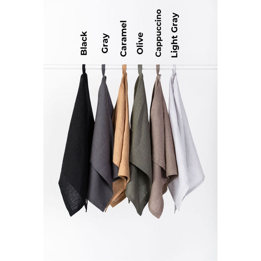 Linen Kitchen Towel With Ruffles