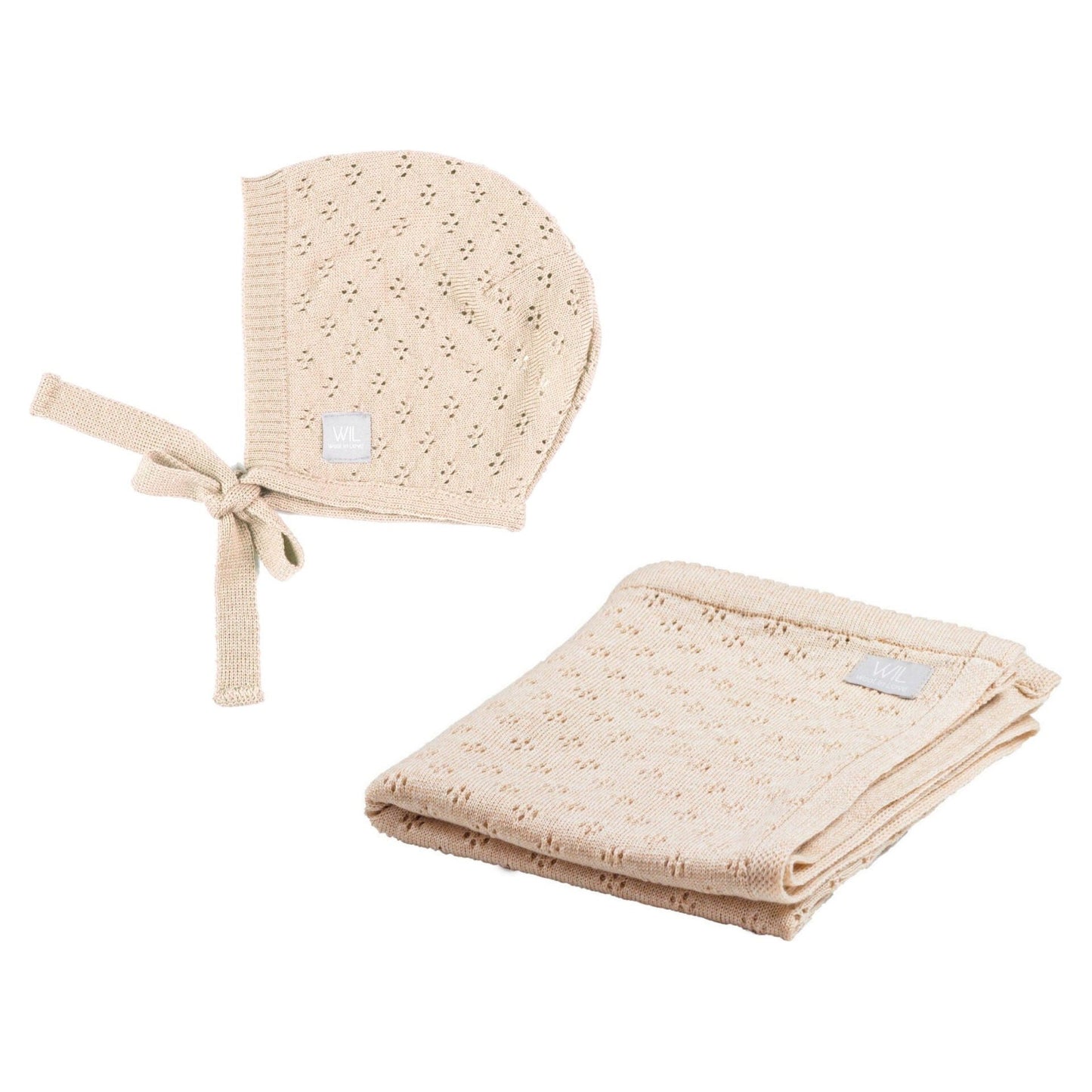 LOVE Gift Set For Baby - Blanket and Bonnet