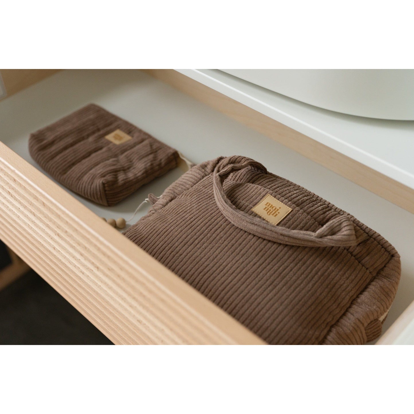 Make-Up Bag Set of 2 - Latte