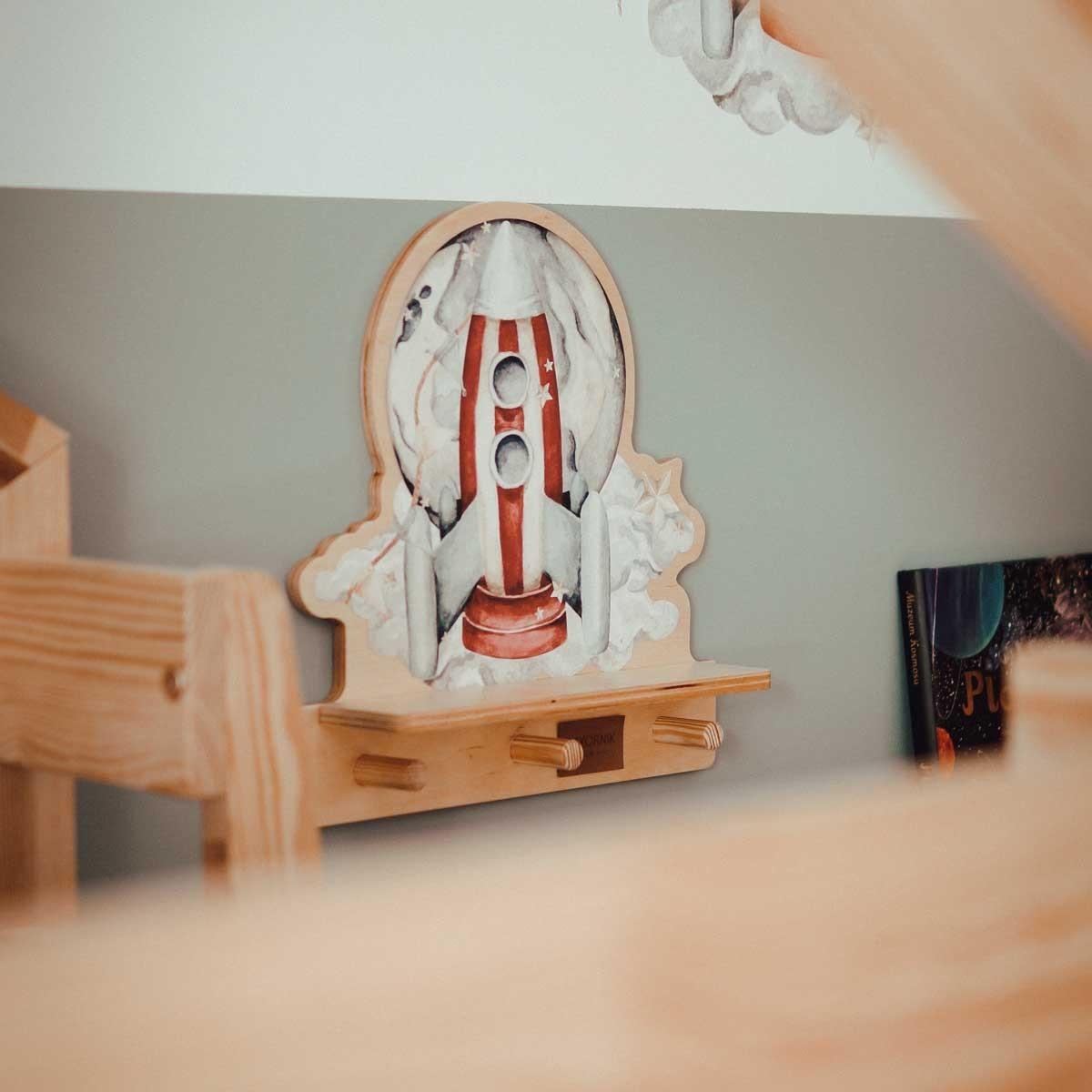 Mini Wall Shelf - Rocketship