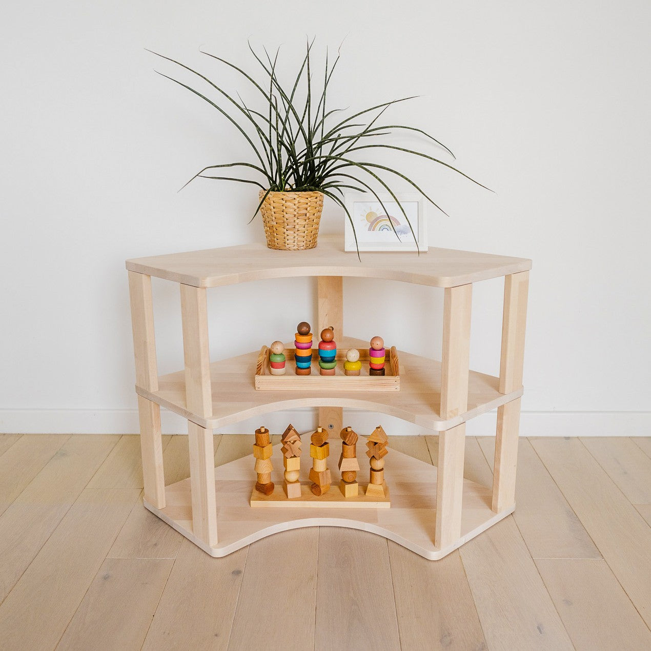 Modular Montessori Shelf Corner - 3 Shelves