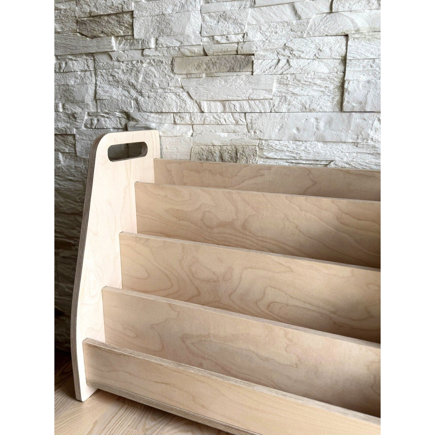 Montessori Wooden Front Facing Book Display For Kids