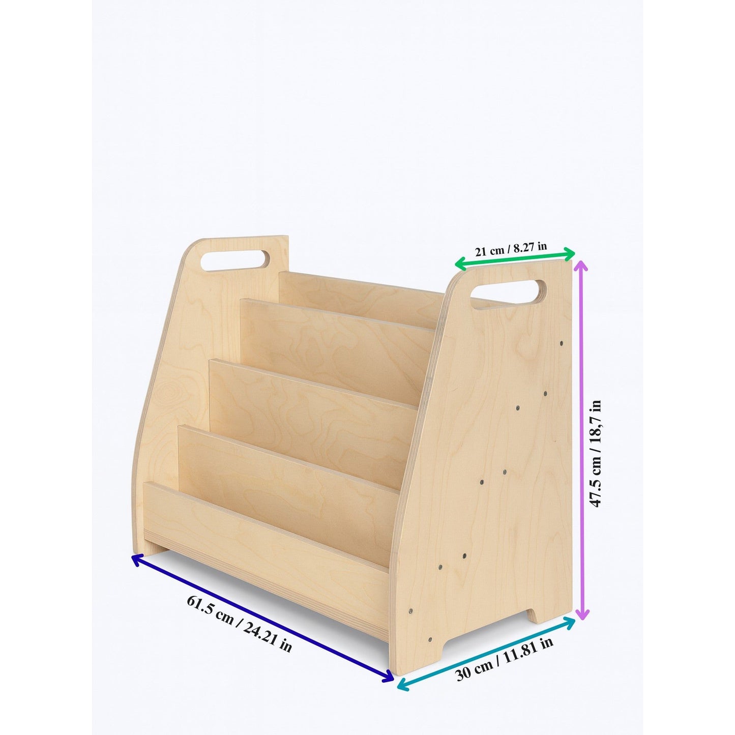 Montessori Wooden Front Facing Book Display For Kids