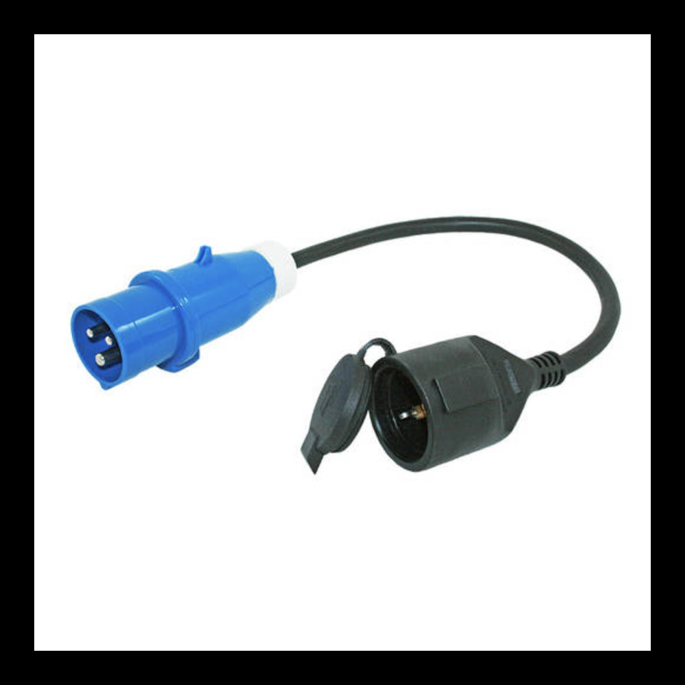 Muunnin CEE-SCHUCK, johto 0,5m, 3x2,5mm² | 4608450A | 8715133030320 | Kotikauppa |