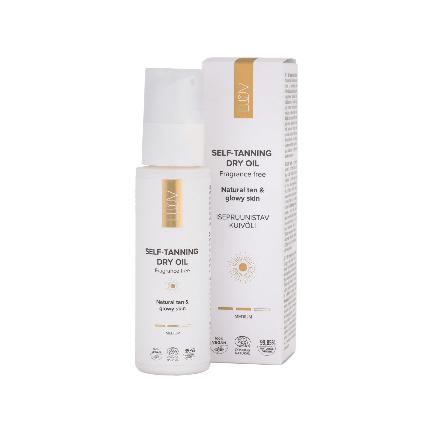 Natural Self Tanning Dry Oil Medium COSMOS, 100ml
