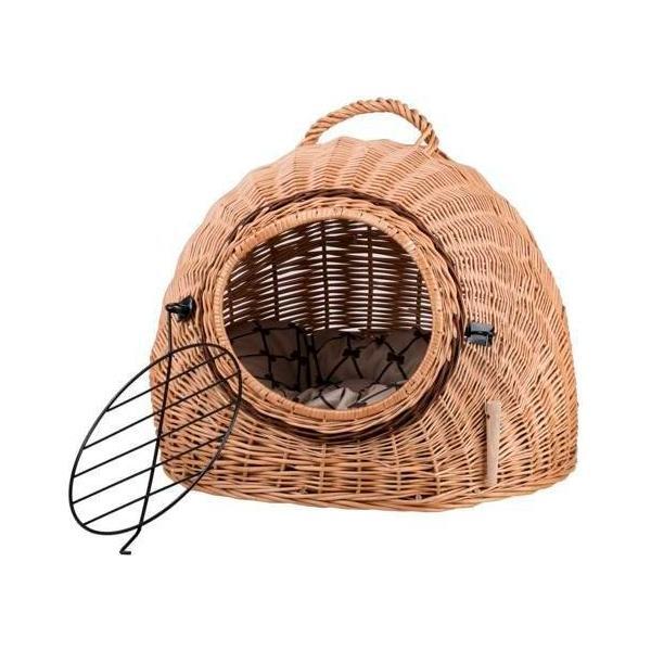 Natural Wicker Pet Carrier Efa With Cushion
