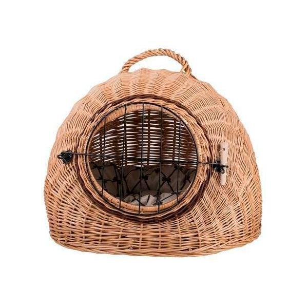 Natural Wicker Pet Carrier Efa With Cushion