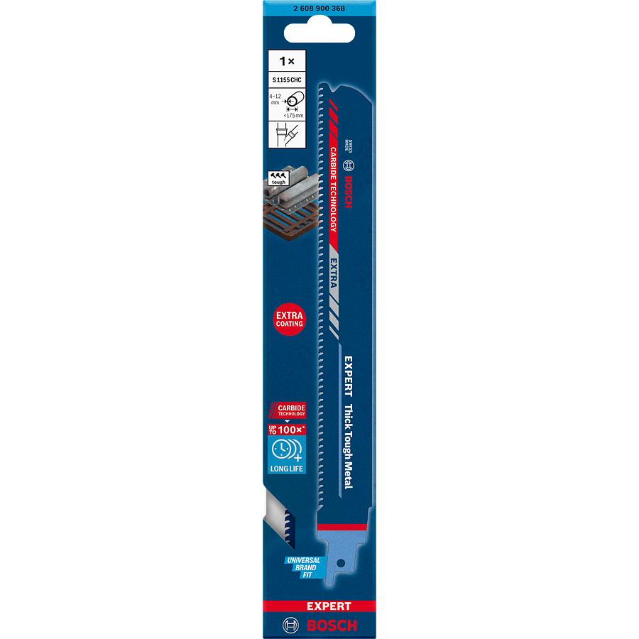 Puukkosahanterä Bosch S1155CHC Expert Thick Metal