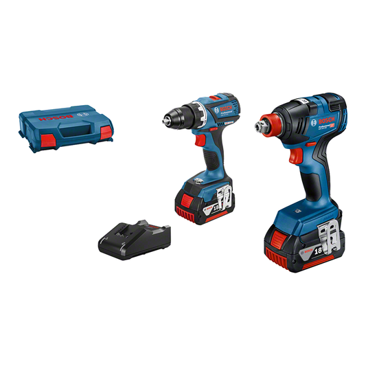 Akkukonesarja Bosch GDX 18V-200 + GSR 18V-EC 2X5.0
