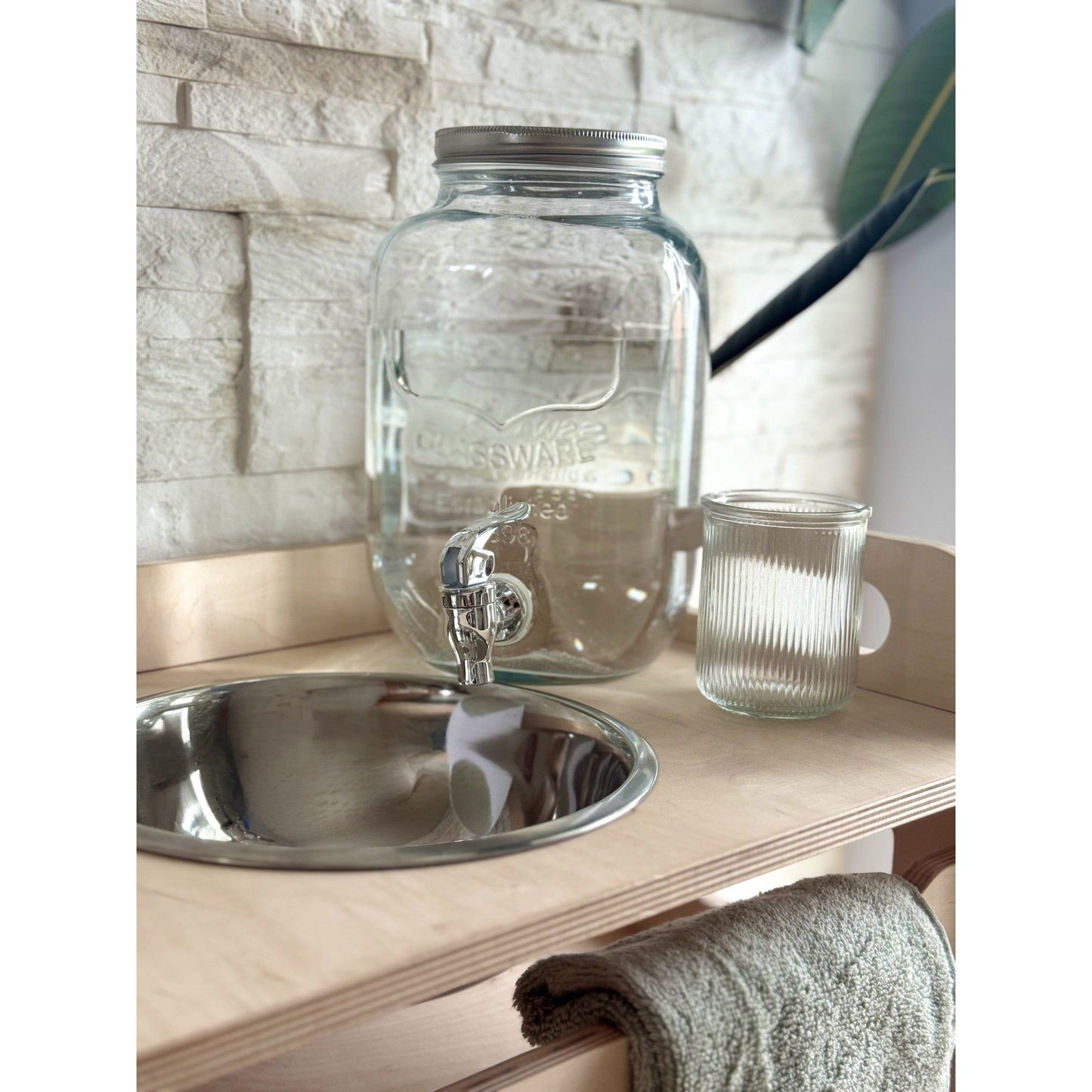 Montessori Wooden Washbasin With Storage for Kids - Small