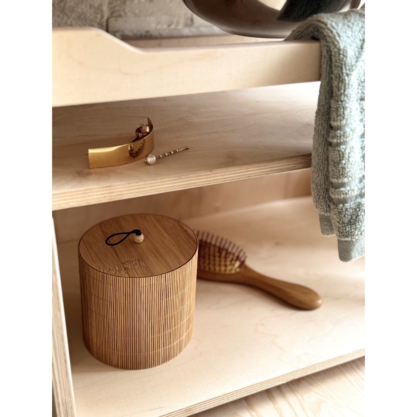 Montessori Wooden Washbasin With Storage for Kids - Small