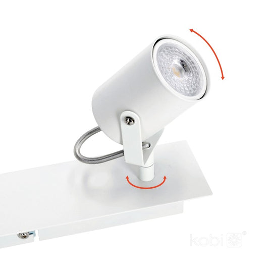 Spottikattolamppu VENICE W-2L 2xGU10 valkoinen JVS