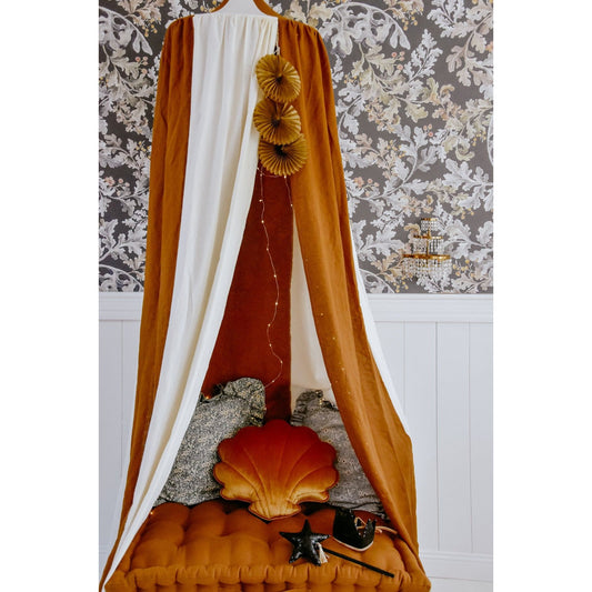 Organic Cotton and Linen Canopy - Caramel Circus