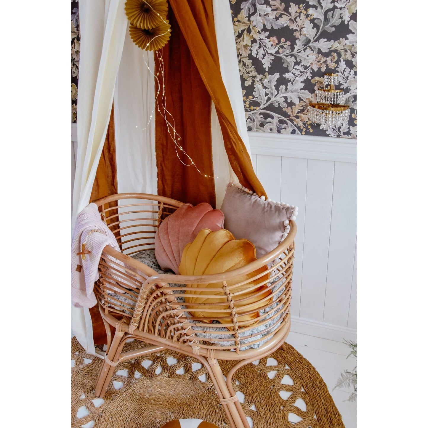 Organic Cotton and Linen Canopy - Caramel Circus