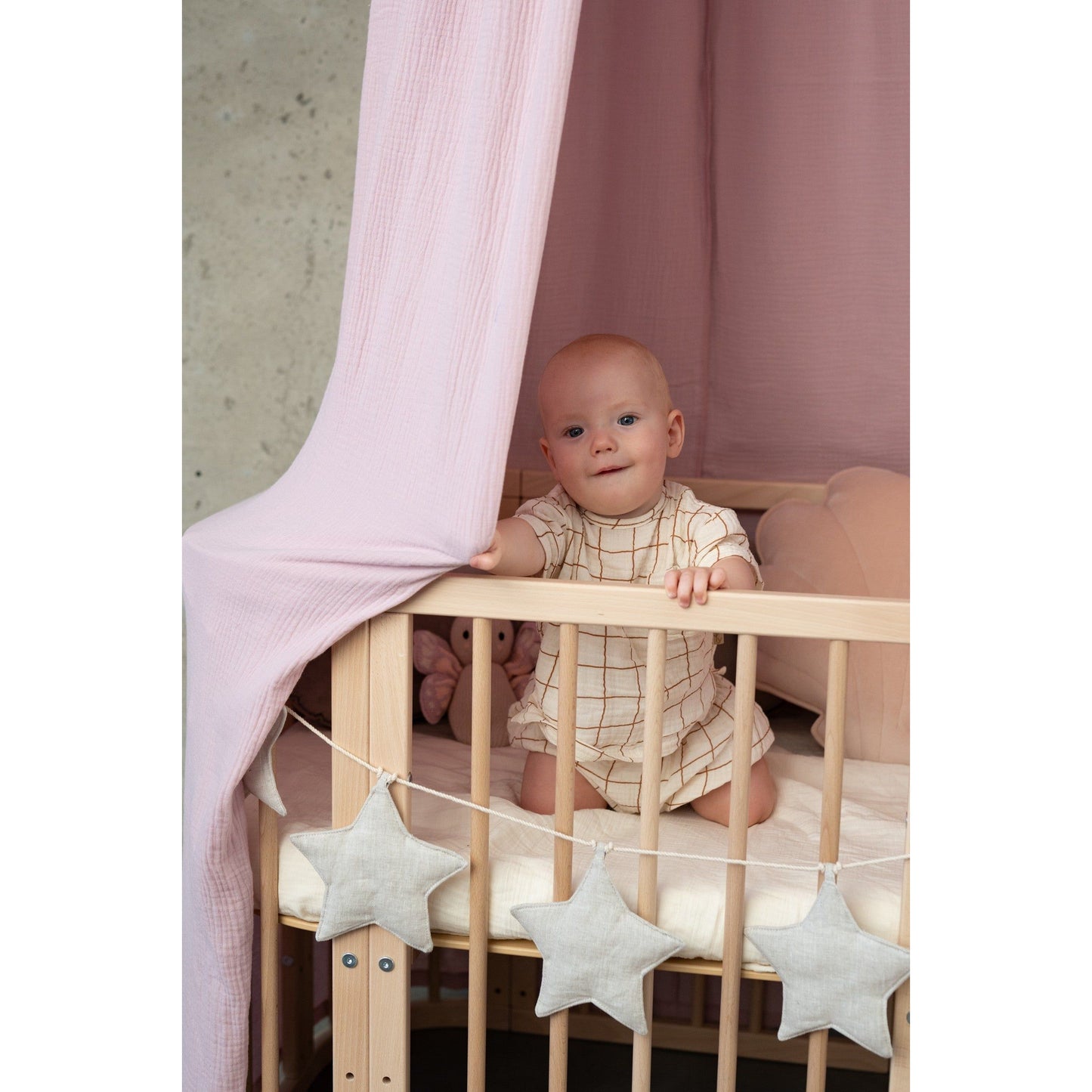 Organic Cotton Canopy - Baby Pink